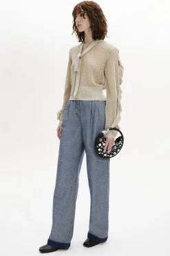 Blouse Col Lavaliere A Manches Longues