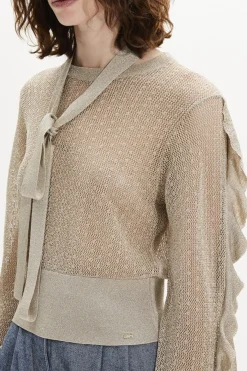 Blouse Col Lavaliere A Manches Longues