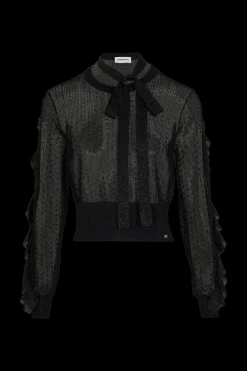 Blouse Col Lavaliere A Manches Longues