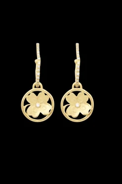 Boucles D'Oreilles Golden Medals Lucky Clover