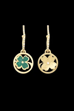 Boucles D'Oreilles Golden Medals Lucky Clover