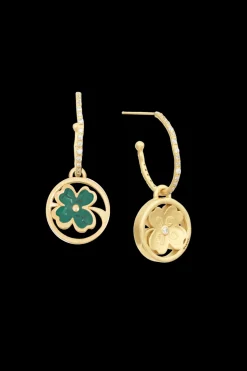 Boucles D'Oreilles Golden Medals Lucky Clover