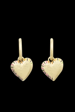 Boucles D'Oreilles Poetic Garden Striped Heart
