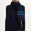 Echarpe Longue Maille Motif Fair Isle