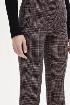 Pantalon Coupe Cigarette A Carreaux Prince De Galles