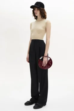 Pull A Col Montant En Merino Et Soie