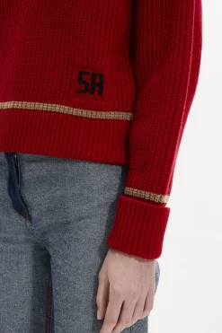Pull Col Bateau A Manches Longues Coudees