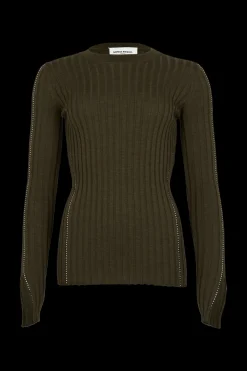 Pull Col Rond A Manches Longues Fendues