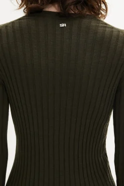 Pull Col Rond A Manches Longues Fendues