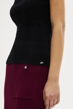 Pull Col Rond Sans Manches