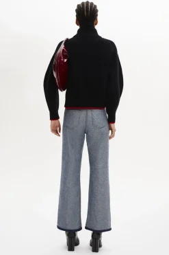 Pull Col Roule A Manches Longues Coudees