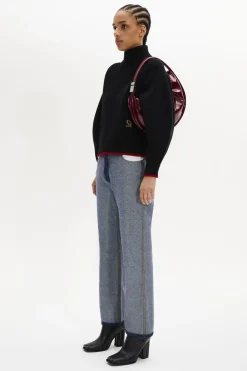 Pull Col Roule A Manches Longues Coudees