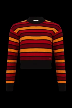 Pull Manches Longues A Rayures En Laine Et Cachemire
