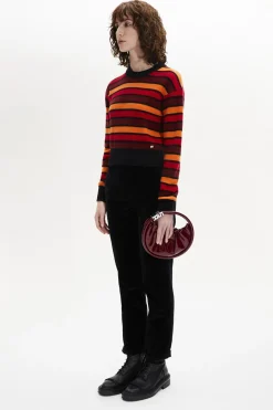 Pull Manches Longues A Rayures En Laine Et Cachemire