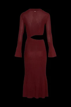 Robe Col Rond A Manches Longues Evasees