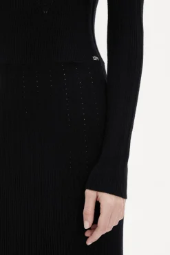 Robe Col Rond A Manches Longues