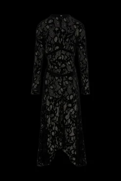 Robe Longue Asymetrique En Dentelle