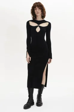 Robe Manches Longues En Viscose