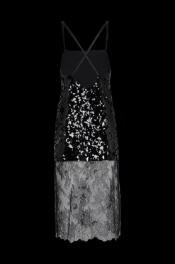 Robe Nuisette A Bretelles A Sequins