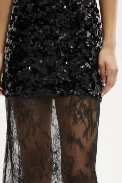 Robe Nuisette A Bretelles A Sequins