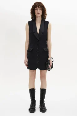 Robe Tailleur Sans Manches En Laine Froide