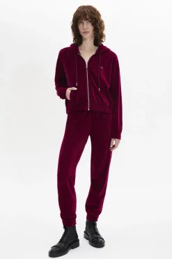 Sweat A Capuche Manches Longues En Velours