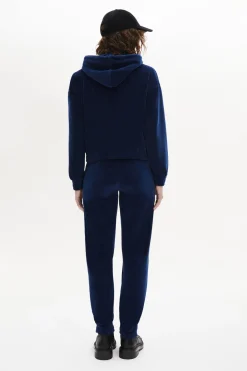 Sweat A Capuche Manches Longues En Velours