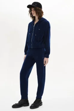 Sweat A Capuche Manches Longues En Velours