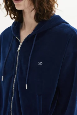 Sweat A Capuche Manches Longues En Velours