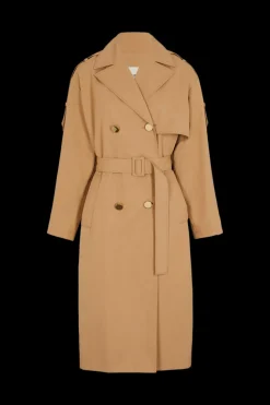 Trench Ceinture En Gabardine