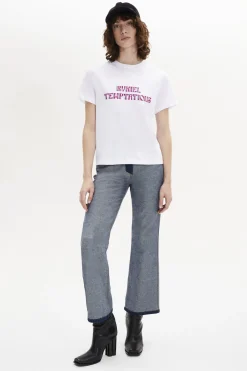 T-Shirt Col Rond Manches Courtes En Jersey De Coton