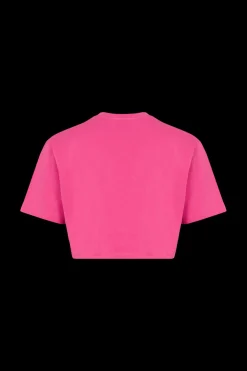 T-Shirt Crop Col Rond Manches Courtes